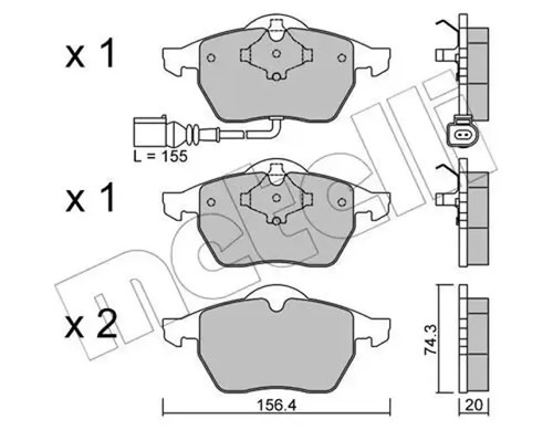 Brake pads 0181 - pads, metelli