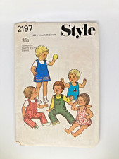 1978 Style Children's Sewing Pattern 2197 - babies' wardrobe