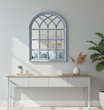 Rustic Look Soho Window Style Mirror Elegant Vintage Hallway 50x71cm