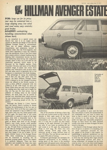 Hillman avenger 1500 super - hillman,