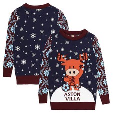 Aston Villa Dasher Christmas Jumper - Claret - Kids