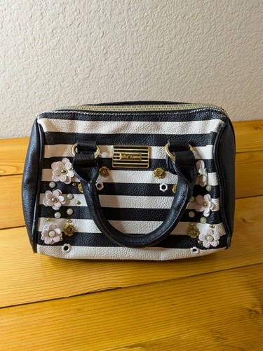 Betsey johnson striped satchel - betsey,