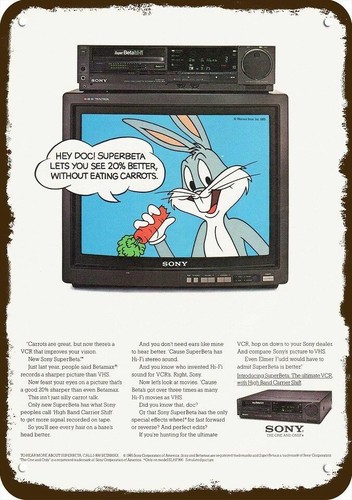 1985 bugs bunny sony betamax - 1985,