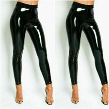 Ladies Women's Shiny PVC High