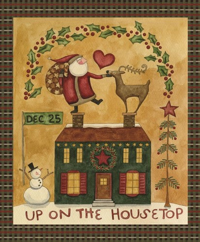 Riley blake the housetop - up, on