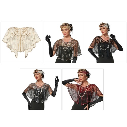 1920s look evening shawl with - 1920s,