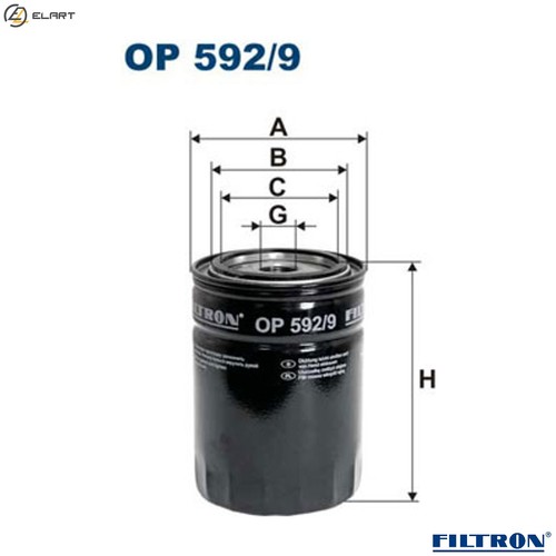 Oil filter 592 for - op,