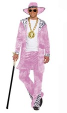 Adults Pink Velvet Pimp 1970s