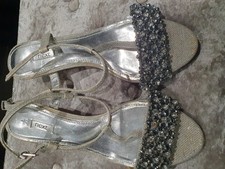 Stunning Glitter/ Crystal Sandals with Ankle Strap