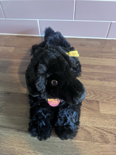 Steiff soft black dog - steiff,