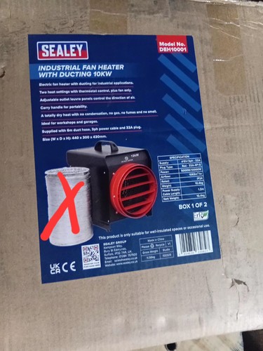 Sealey deh10001 10kw - deh10001,