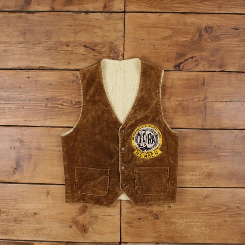 Vintage corduroy gilet 80s - corduroy, xs