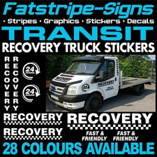 to fit FORD TRANSIT RECOVERY TRUCK STICKERS GRAPHICS STRIPES 24 HOURS 24/7 VAN