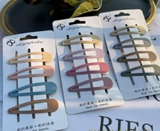 10PCS  large 6CM STRONG women hair clips metal slides snaps sleepies  bendies UK