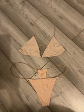 SELOfficial Made With Swarovski Parts Diamanté Heart Light Pink Bikini M/L BNWOT