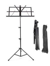 Music Stand Sheet Holder Metal Adjustable Folding Portable With Bag Carry Case