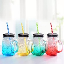 4 x Gradient Colour Mason Jars