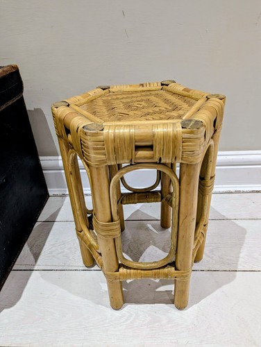 Vintage bamboo hexagonal - vintage, small