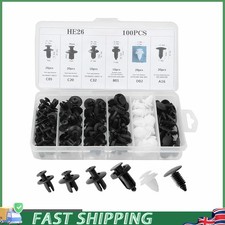 100Pack Universal Rivet Push Clips Retainer Fender Liner Fastener fit Car 6 Size