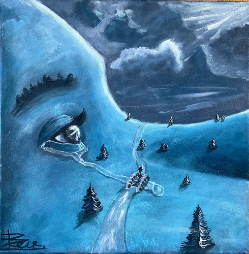 Original acrylic painting a - of,