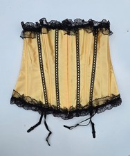 Lemon Frilly Corset by Lady K's - 30/32"" - Yellow and Black