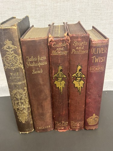 Antique book bundle dickens - antique,