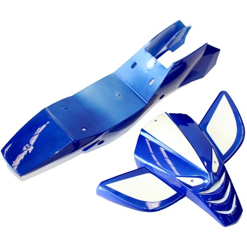 Blue plastics guards - plastics, fenders