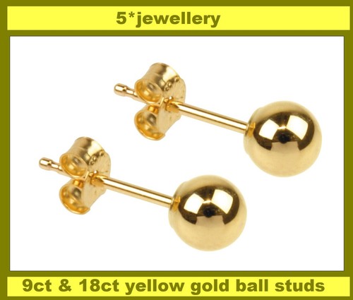 18ct gold ball button - ball, /