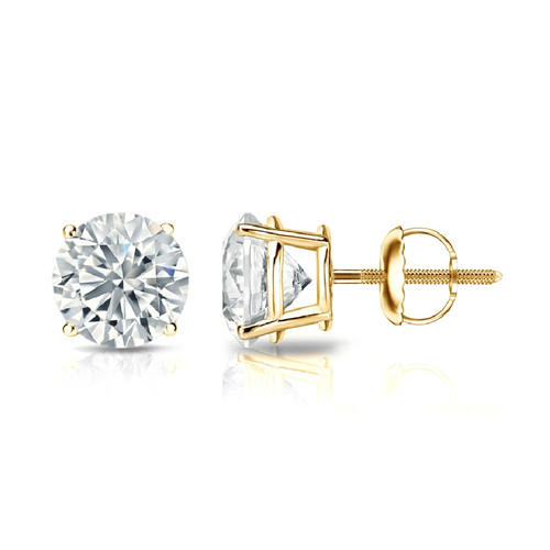 Diamond earrings gold lab - gold,