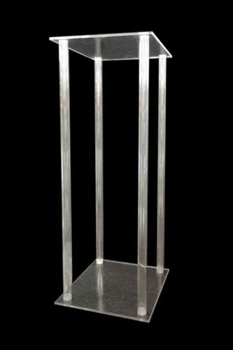 Clear acrylic display plinth - clear,