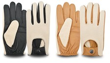 Motorbike Car Driving Gloves Genuine Leather Chauffeur Style Fashion Vintage