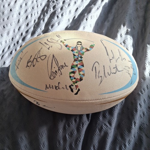 Signed harlequins rugby ball - signed,