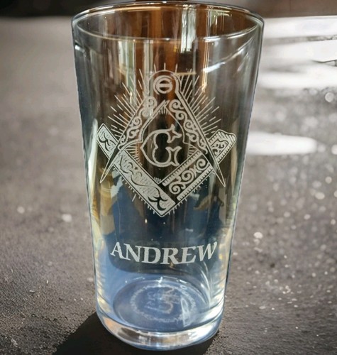 Personalised freemason pint - personalised,