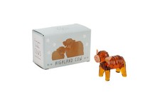 Glass Highland Cow Figurine