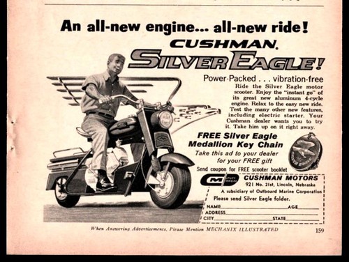 1961 cushman motor scooter - cushman,
