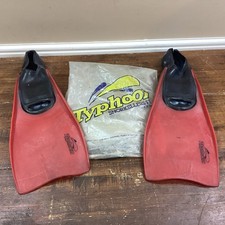 Typhoon Divers Fins (Flippers) Red & Black UK 9-10 Split Back on One