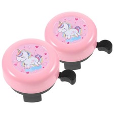 2 Pink Unicorn Bike Bells for