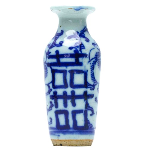 Chinese porcelain vase blue - porcelain,