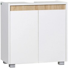 Elegant White Under Sink Cabinet - Space-Saving Storage Solution for Every Bath