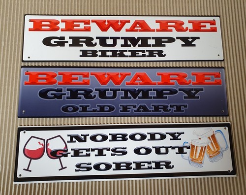 Humorous metal signs - signs, x