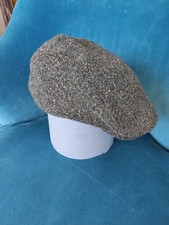 Mens Beatiful Classic Baker Boy Hat Cap Grey Wool Great Condition