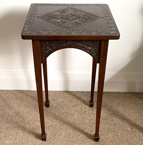Antique carved square - square, wooden