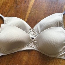 Marks & Spencer Bra 32A Set X2 Soft Comfort Non-Wired T-shirt Nude Thin Straps