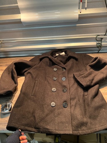 Vintage navy pea coat - us,