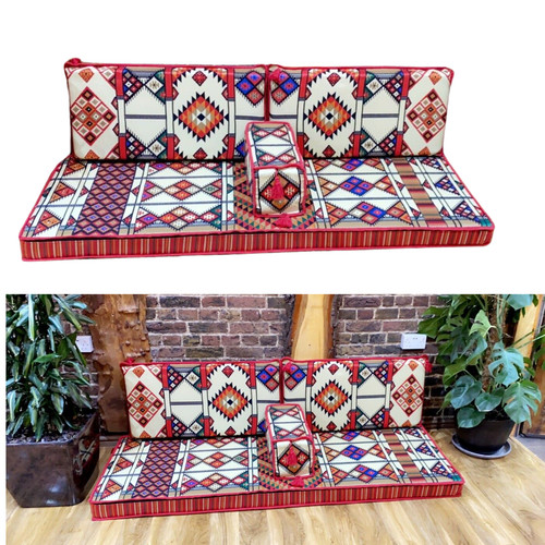 Three seater majlis floor sofa - three,