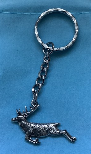 Springing stag silver - stag, pewter