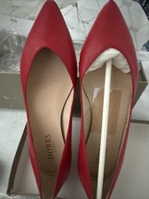 Hobbs Red Leather Lucy Shoes