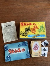 VINTAGE 50s SKID-O SPEEDWAY MOTORCYCLE RACE BOARD CARD  GAME COMPLETE VGC PEPYS
