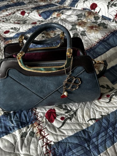 Women blue black faux - women’s, blue/black