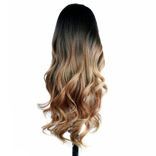 Reusable brown long curly wig - curly,